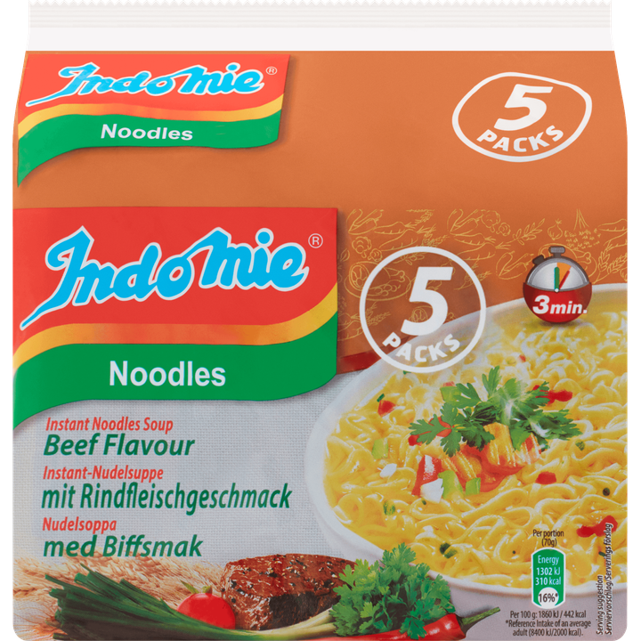 Instant Noodles Soup Beef Flavour