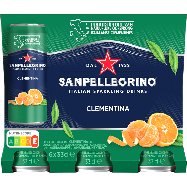 Sanpellegrino Italian Sparkling Drinks Clementina 6 x 33 cl