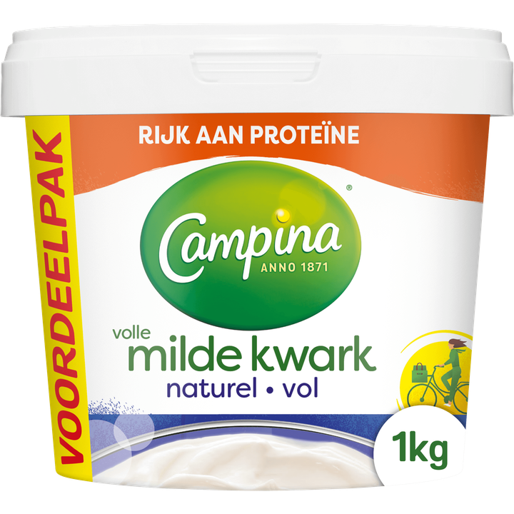 Campina Volle Milde Kwark Naturel Voordeelpak 1 kg