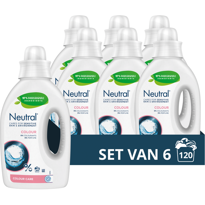 Neutral Vloeibaar Wasmiddel Kleur 6 x 20 wasbeurten
