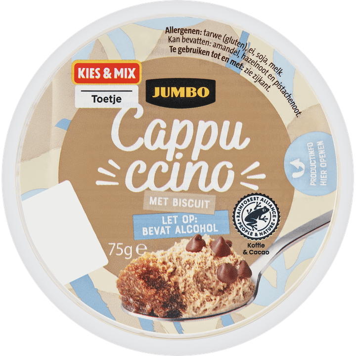 Jumbo Cappuccino Mousse met Biscuit 75g - Bevat Alcohol