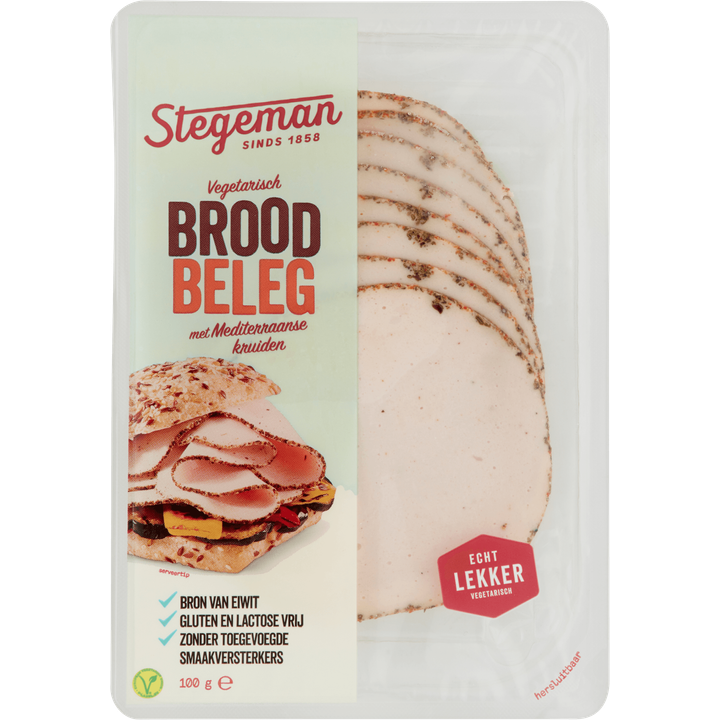 Stegeman Vegetarisch Broodbeleg met Mediterraanse Kruiden 100 g