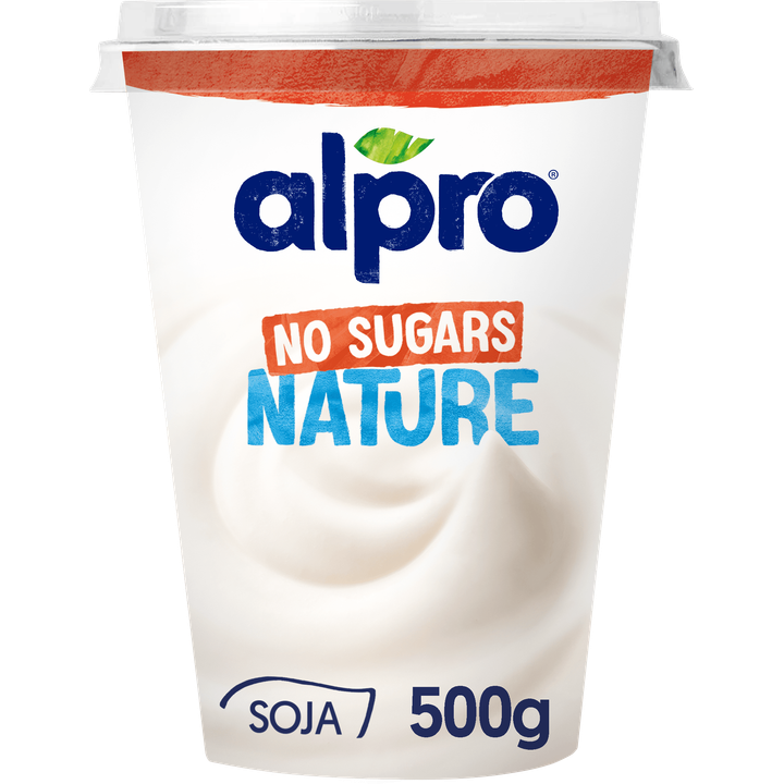 Alpro Plantaardige Variatie Op Yoghurt Naturel Zonder Suiker 500g