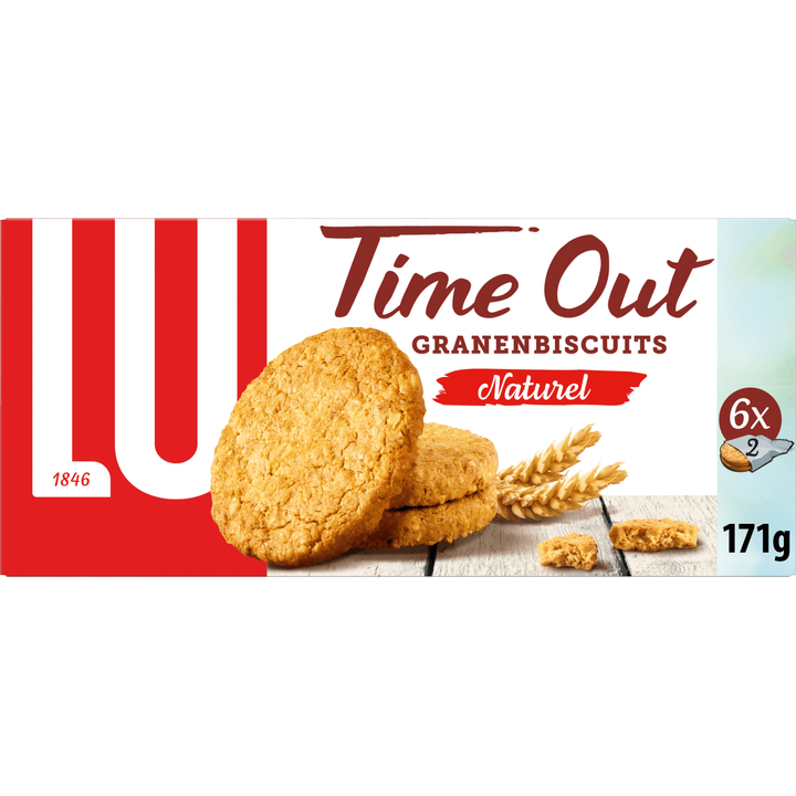 LU Time Out Koekjes Naturel (6X2 Stuks ) 171g