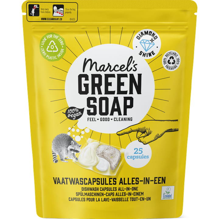 Marcel's Green Soap Vaatwascapsules Alles-in-Een 25 Stuks