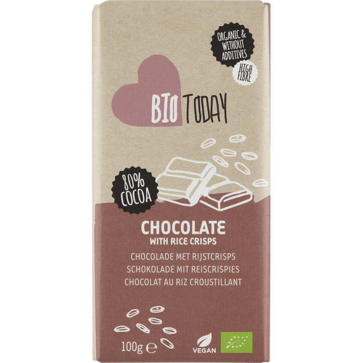Chocolade met Rijstcrisps