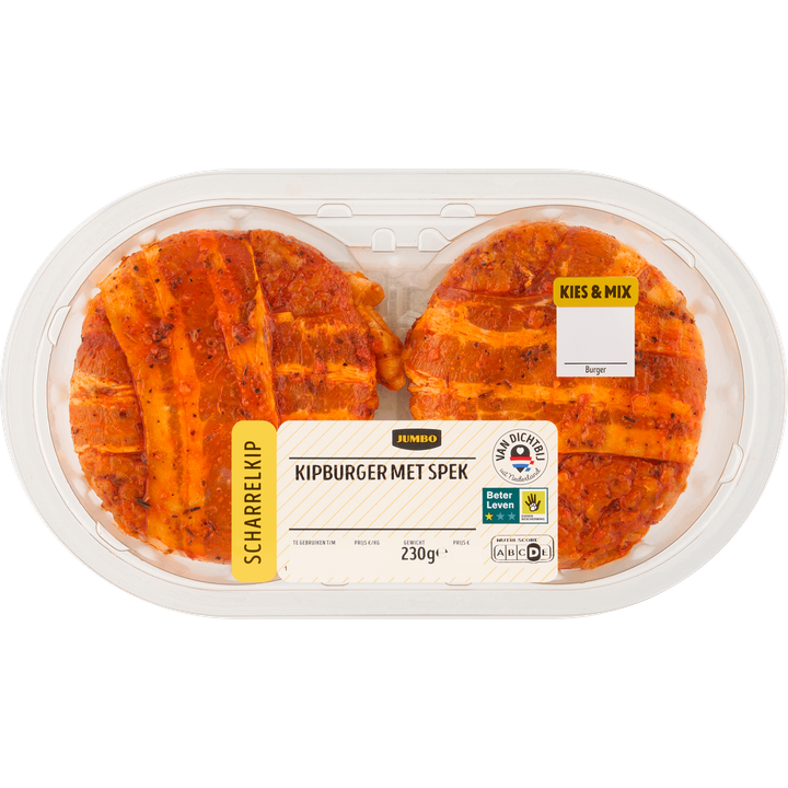 Scharrelkip Burger met Spek