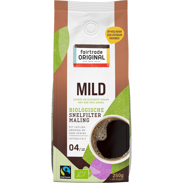 Fairtrade Original Mild Biologische Snelfiltermaling 250 g