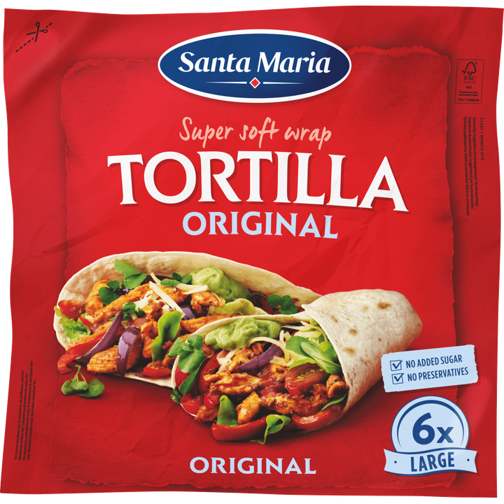 Santa Maria Tortilla Wraps Large 6 Stuks 371 g
