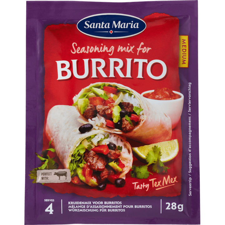 Santa Maria Burrito Kruidenmix Medium 28 g