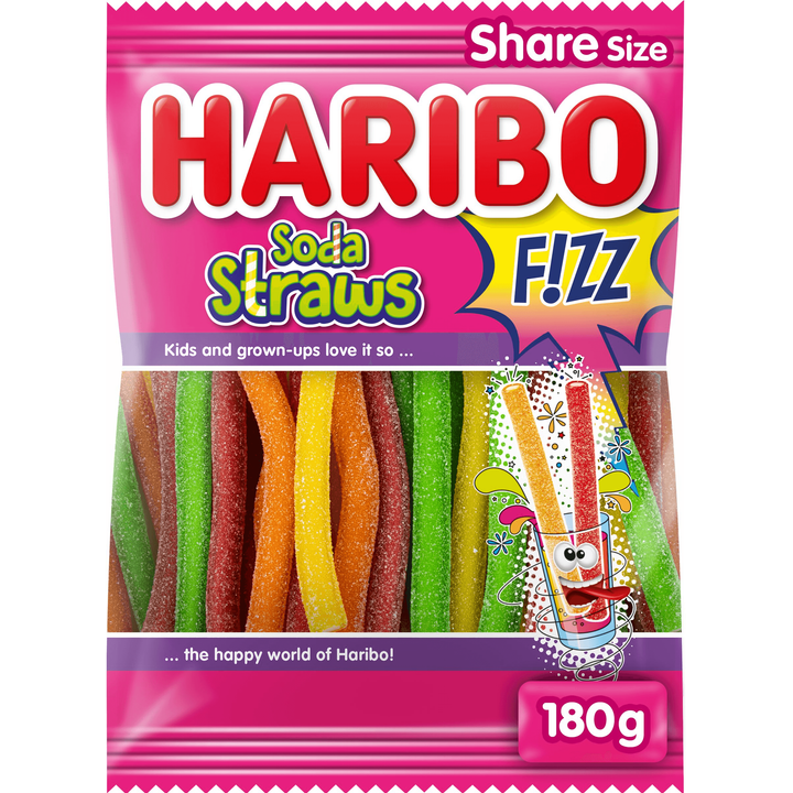 Haribo Soda Straws F!ZZ 180 g