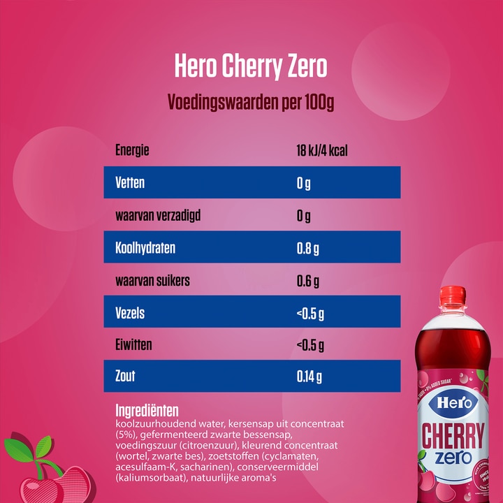 Hero Cherry Zero 1,25 L bestellen? | Jumbo