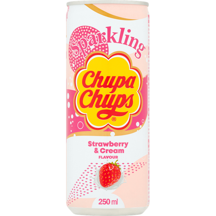 Chupa Chups Sparkling Strawberry & Cream Flavour 250 ml bestellen