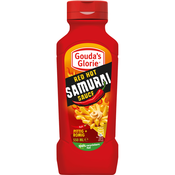 Gouda's Glorie Red Hot Samurai Sauce 550 ml