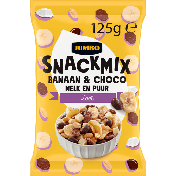 Snackmix Banaan & Choco Melk en Puur