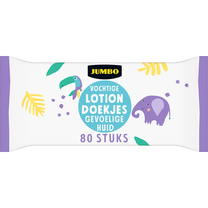 Vochtige Lotion Doekjes Gevoelige Huid 80 Stuks