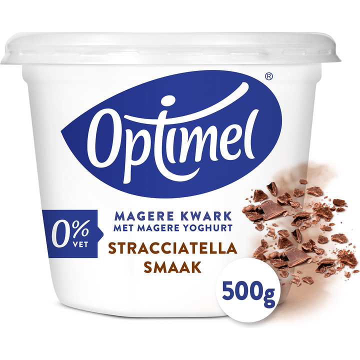 Optimel Magere Kwark met Magere Yoghurt Stracciatella Smaak 0% Vet 500g