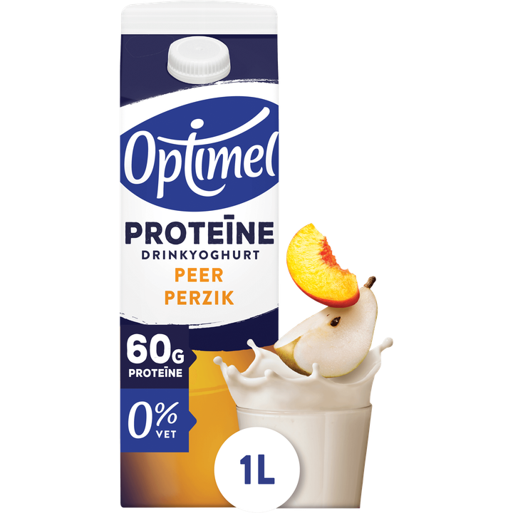 Optimel Proteïne Drinkyoghurt Perzik Peer 0% Vet 1L