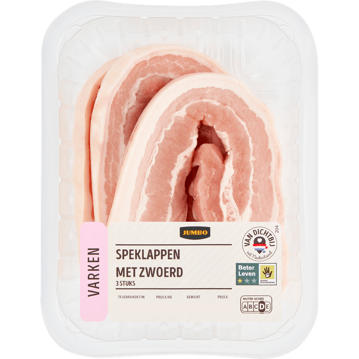 Speklappen met Zwoerd 3 Stuks