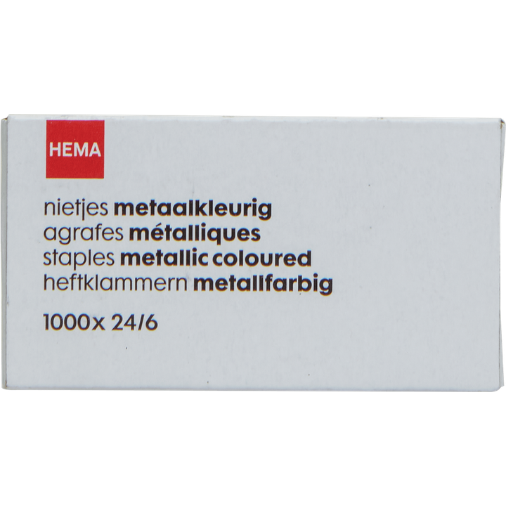 Nietjes Metaalkleurig 24/6 1000 Stuks