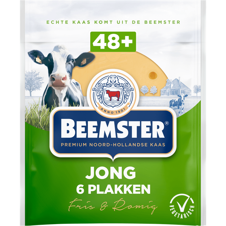 Beemster Jong Kaas 6 Plakken 0,150 kg