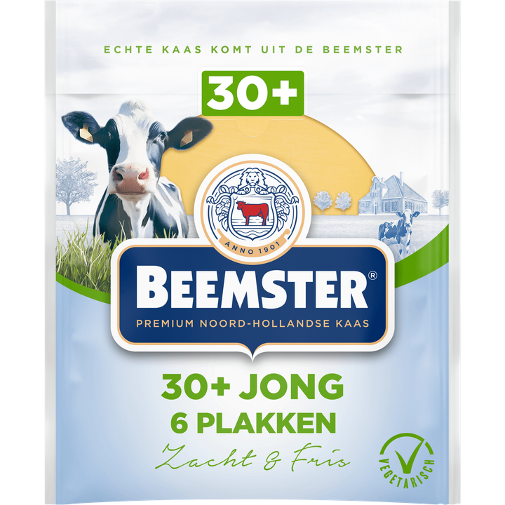 Beemster 30+ Jong Kaas 6 Plakken 0,150 kg