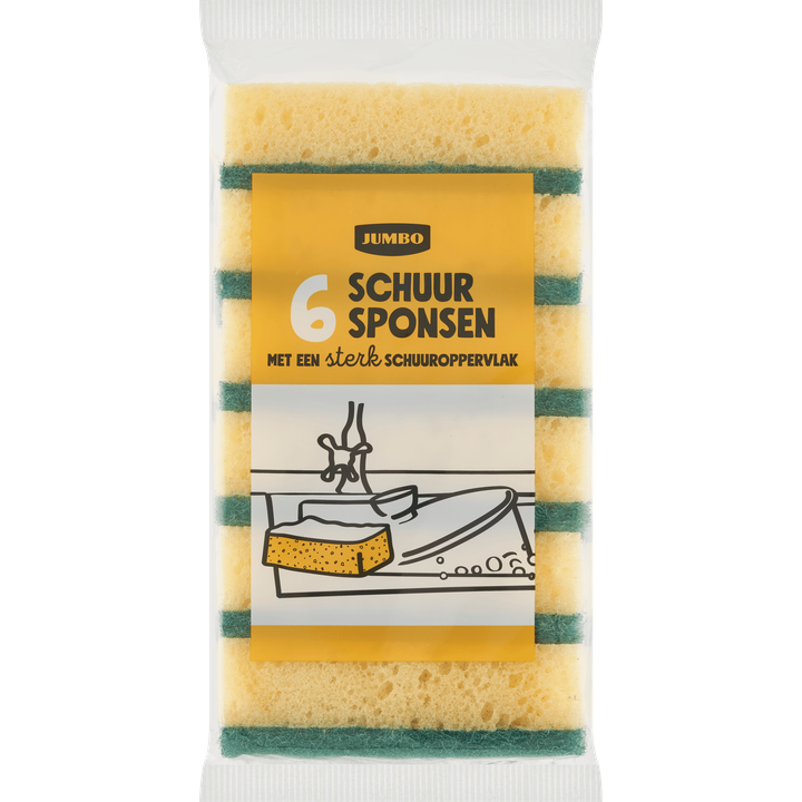 Jumbo Schuursponsen 6 Stuks