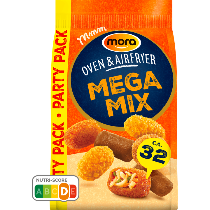 Mora Oven & Airfryer Mega Mix Bitterbal, Frikandel, Kipkantje & Bamihapje Party Pack 624 g