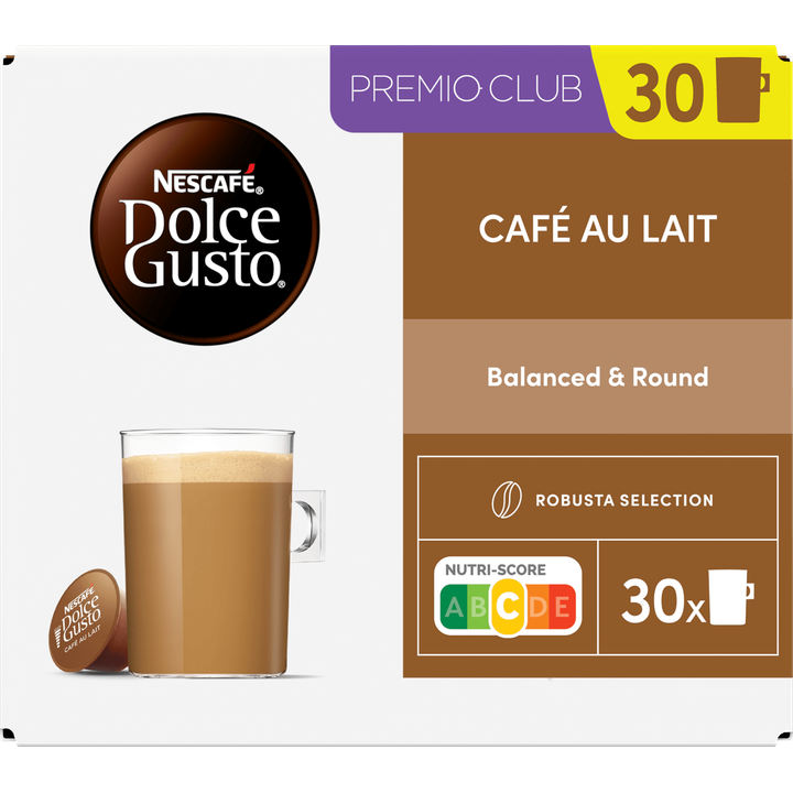 NESCAFÉ Dolce Gusto, Koffiecapsules Café au Lait, 30 cups, 300 gr