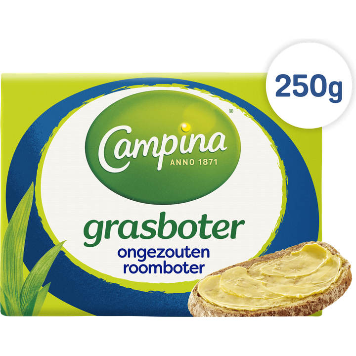 Campina Botergoud Ongezouten Grasboter 250 g