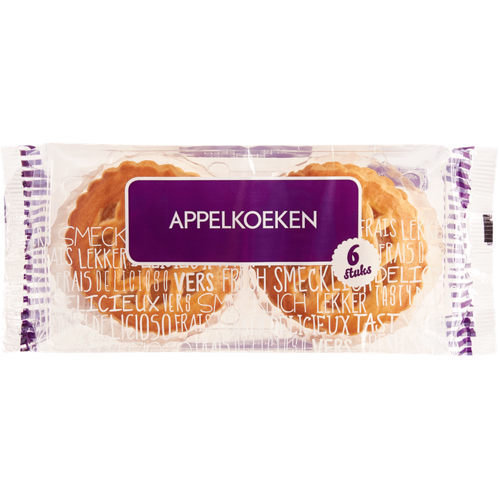 Merkloos Appelkoeken 6 Stuks 300 g