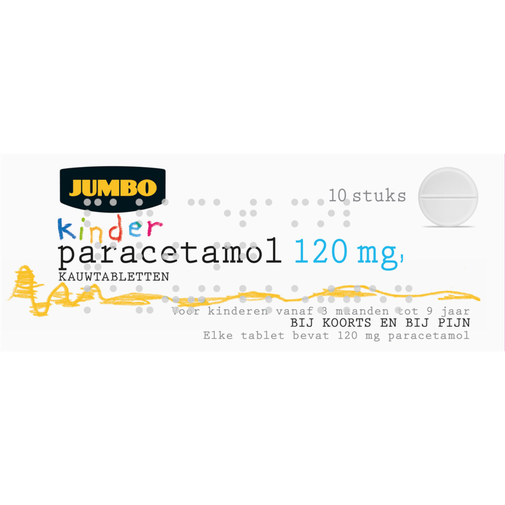 Kinderparacetamol 120mg kauwtablet