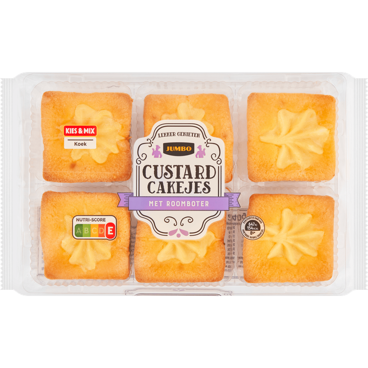 Custard Cakejes met Roomboter