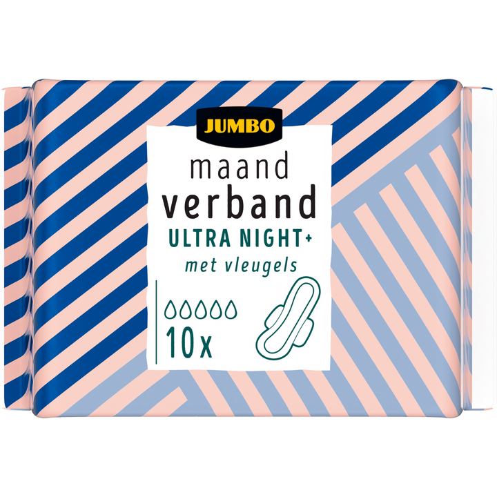 Maandverband Ultra Night+ met Vleugels 10 Stuks
