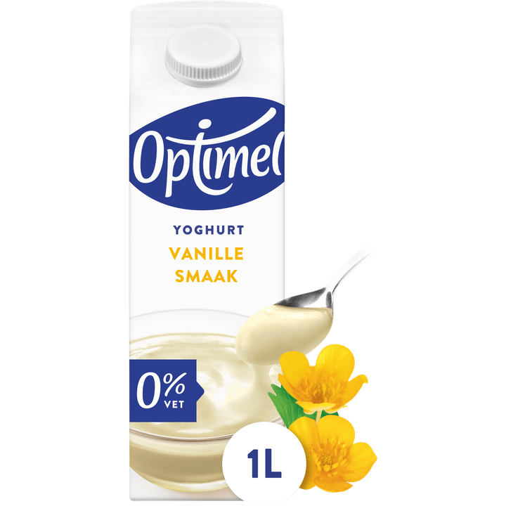 Optimel Magere Yoghurt Vanille 0% Vet 1L