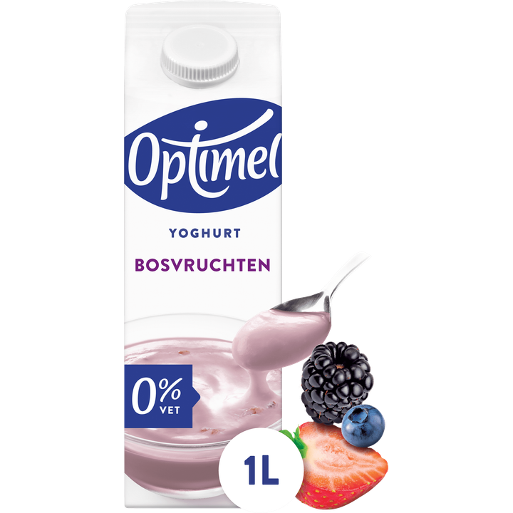 Optimel Magere Yoghurt Bosvruchten 0% Vet 1L