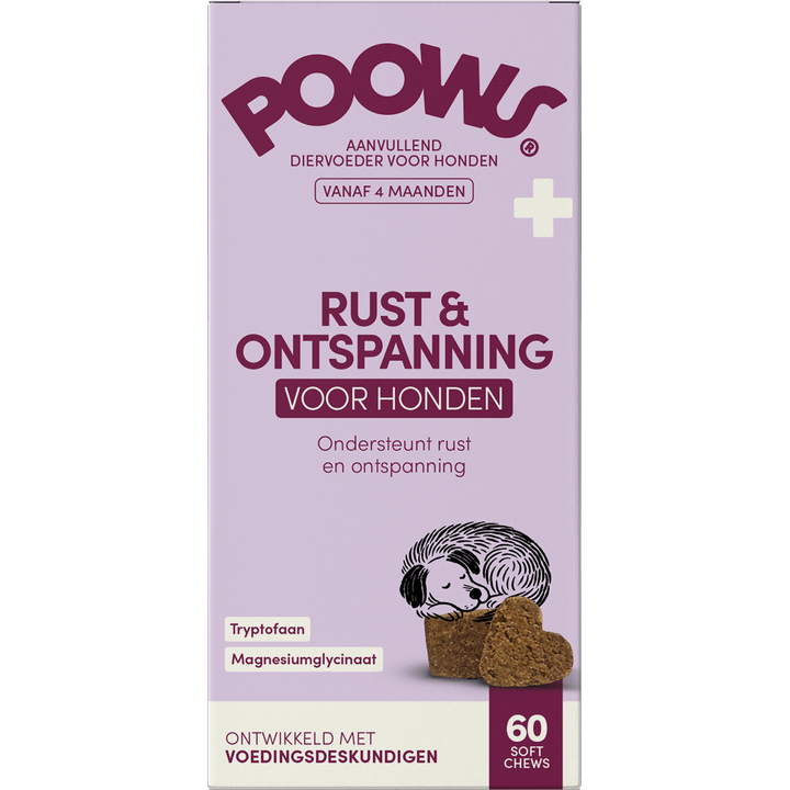 Poows Rust & Ontspanning voor Honden 60 Soft Chews