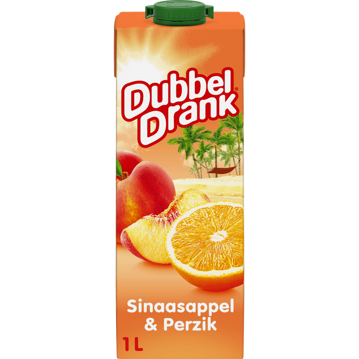 DubbelDrank Sinaasappel & Perzik met Appel 1 L