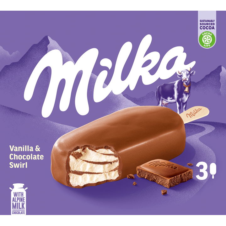 Milka Vanilla & Chocolate Swirl 3 Stuks 270 ml