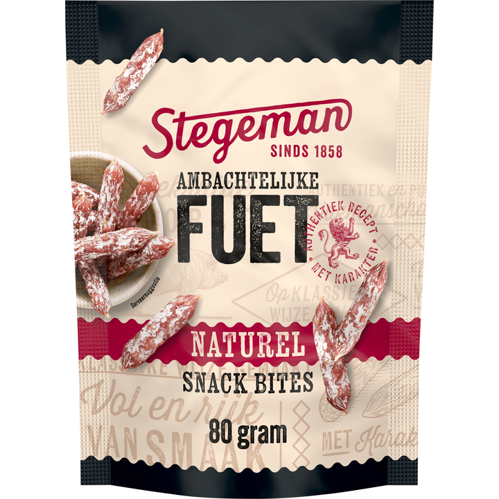 Stegeman Ambachtelijke Fuet Naturel Snack Bites 80 g