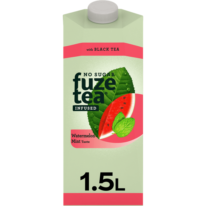 FuzeTea No Sugar Black Tea Watermeloen- en Muntsmaak 1,5 L