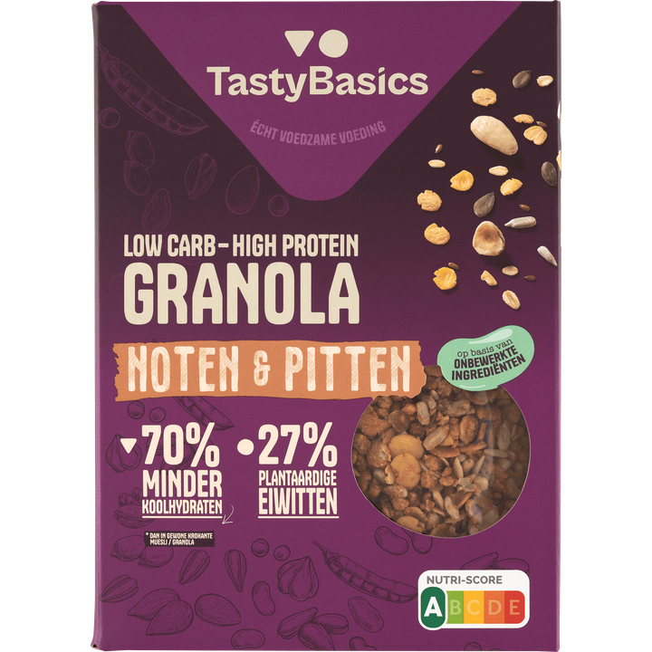 TastyBasics Low Carb - High Protein Granola Noten