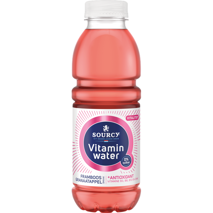 Sourcy Vitaminwater Framboos Granaatappel 500ML