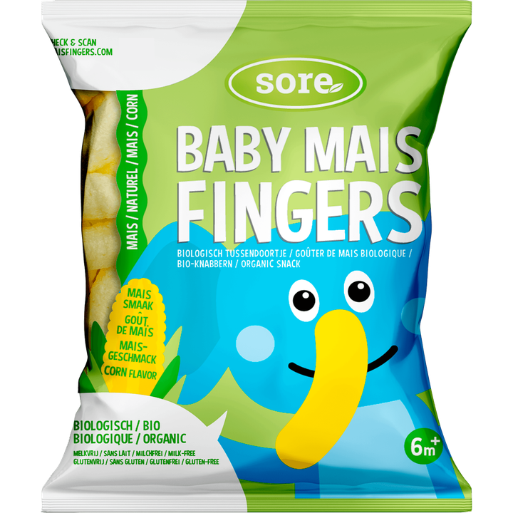 Sore Baby Mais Fingers Biologisch Tussendoortje 6m+ 35 g