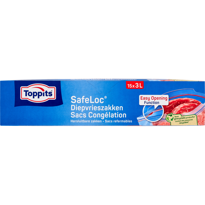 Toppits SafeLoc Diepvrieszakken 3 L 15 Stuks