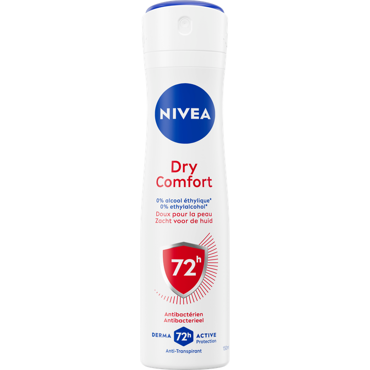 NIVEA Dry Comfort Anti-Transpirant Spray - 150ml - Deodorant - Alcoholvrij - 72 uur bescherming