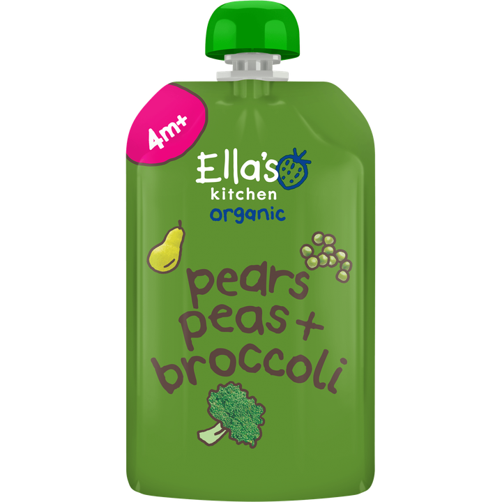 Ella's Kitchen Organic Pears Peas + Broccoli 4m+ 120 g