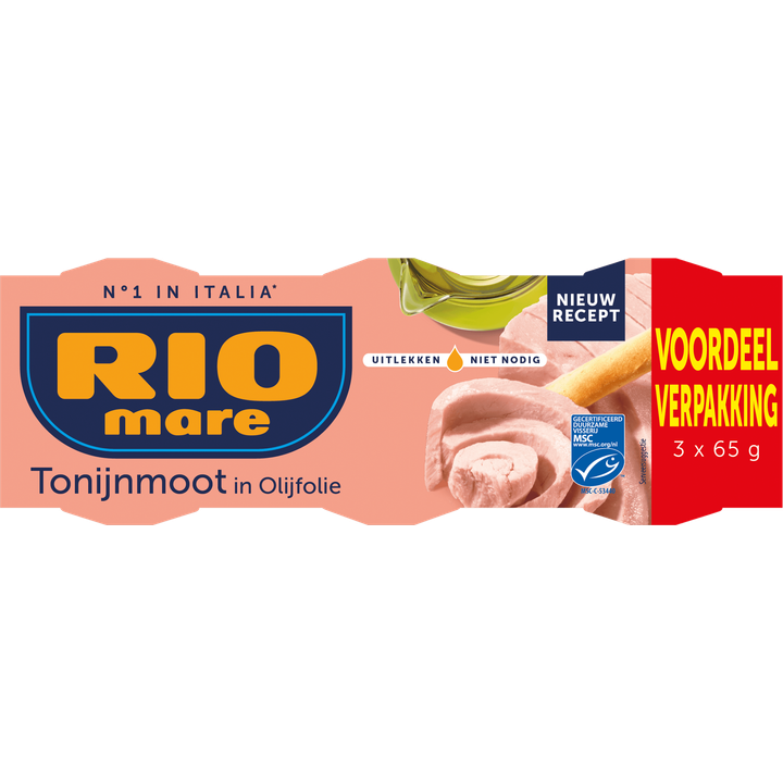 Rio Mare Tonijnmoot in Olijfolie MSC 3 x 65 g