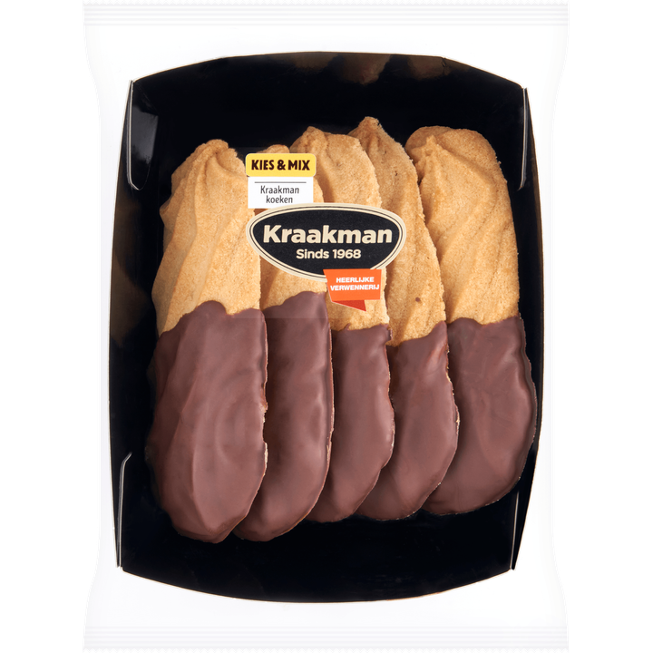 Roomboter Sprits met Chocolade 5 Stuks