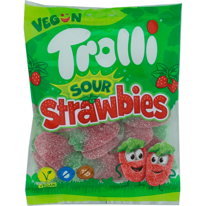 Trolli Sour Strawbies Fruitgom 175 g